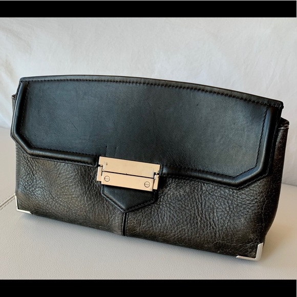 Alexander Wang Handbags - Alexander Wang Distressed Black Leather Clutch